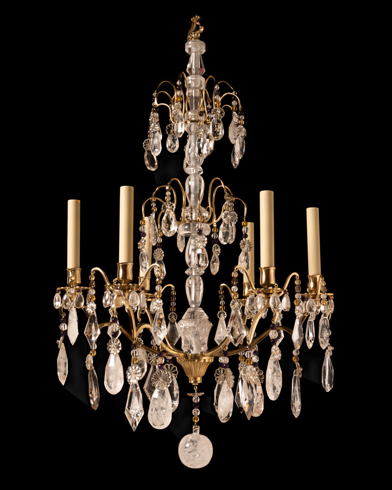 Gilt Bronze And Amethyst, Citrine And Rock Crystal L.XVI Style S