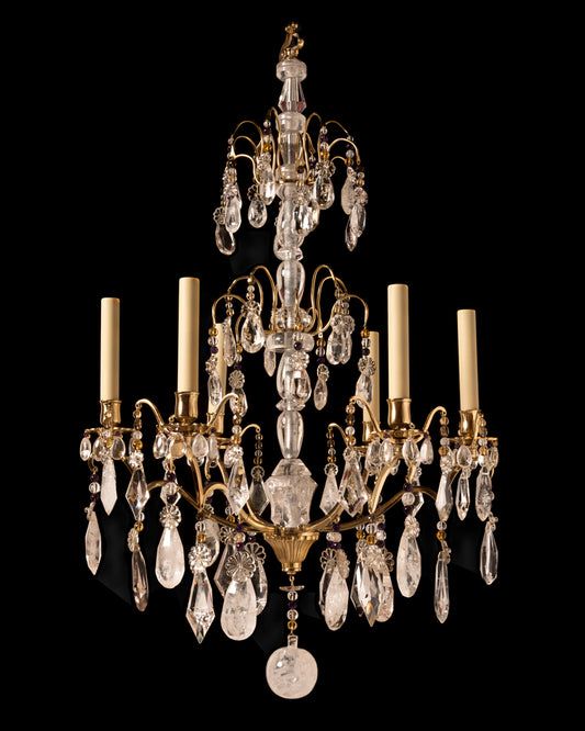 Gilt Bronze And Amethyst, Citrine And Rock Crystal L.XVI Style S