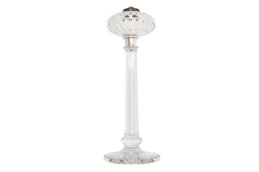 Cut Crystal Columnar Table Lamp, England 19th Century Default
