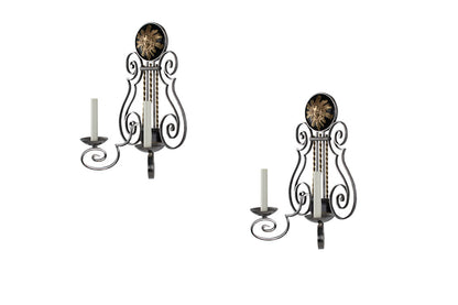 Gilt Bronze,  Polished And Painted Iron L.XV Style Lyre Motif Tw Default
