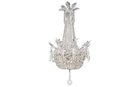 Silvered Bronze And Crystal Star Motif "BACCARAT" Five Light Pen Default