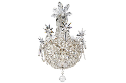 Silvered Bronze And Crystal Star Motif "BACCARAT" Five Light Pen Default