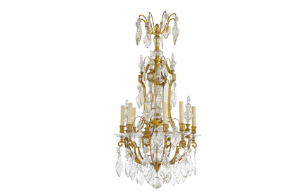 Gilt Bronze And Cut Crystal Pendalogues Napoleon III Eight Chand Default