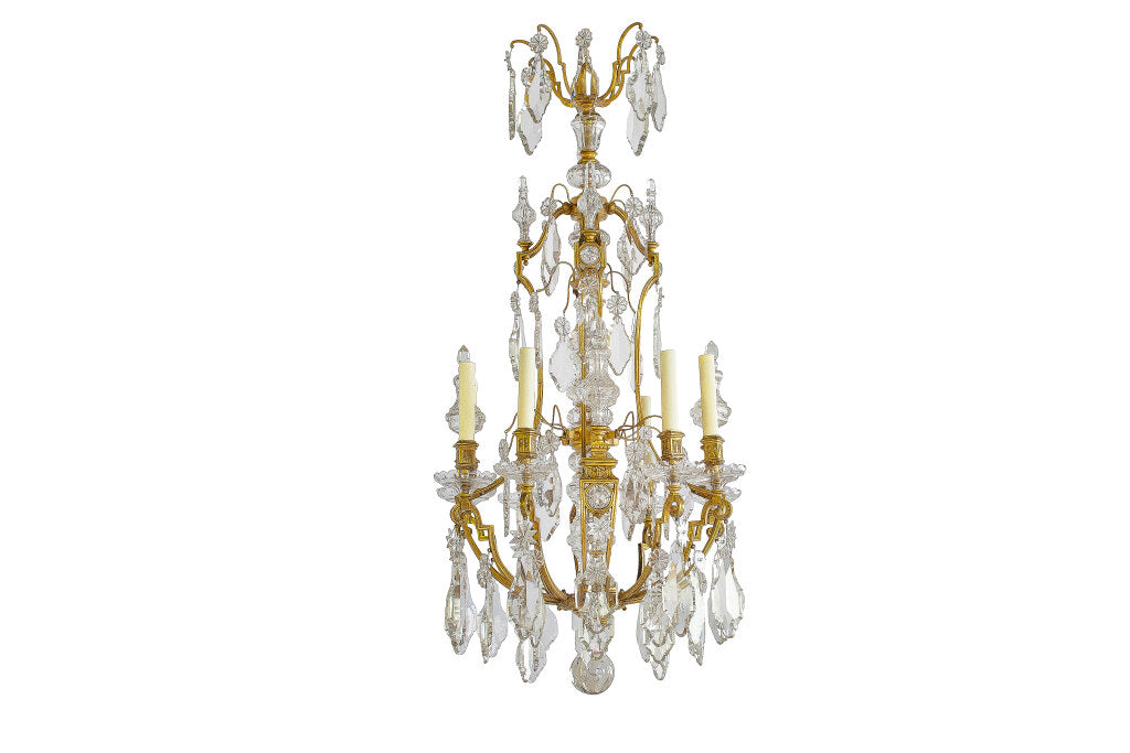 Gilt Bronze And Cut Crystal Pendalogues Napoleon III Eight Chand Default