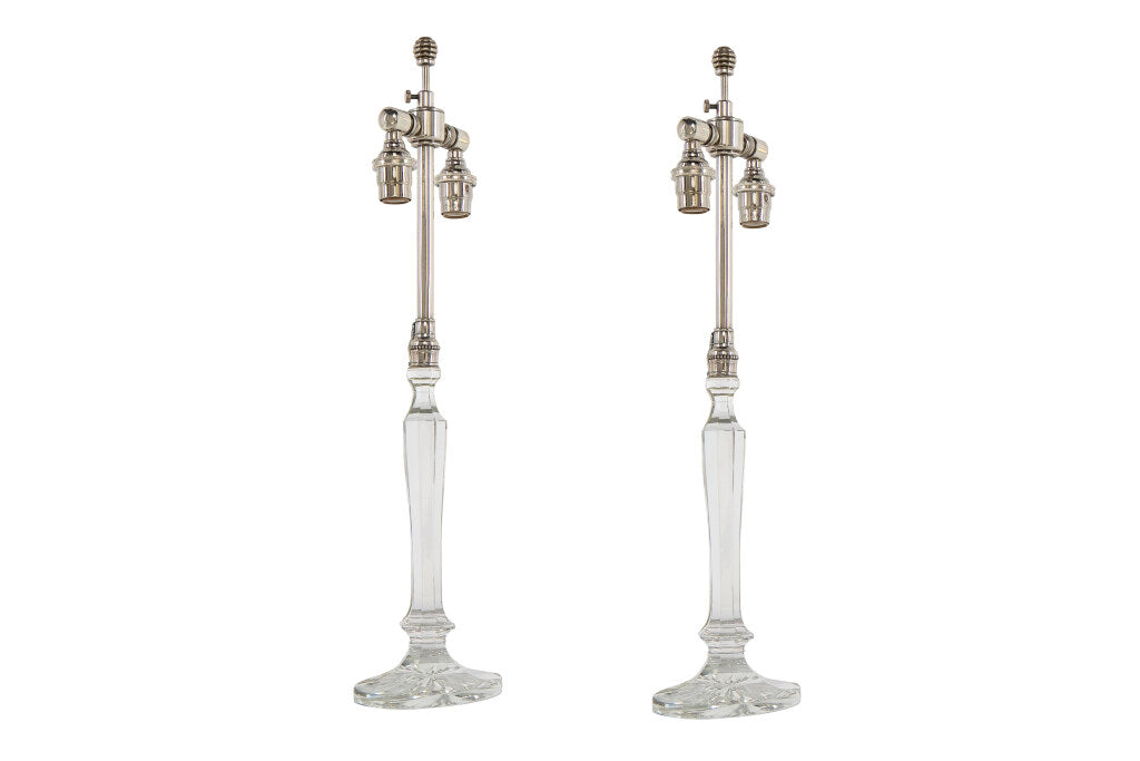 Cut Crystal "Crick" Dressing Table Lamps, England 19th Century Default