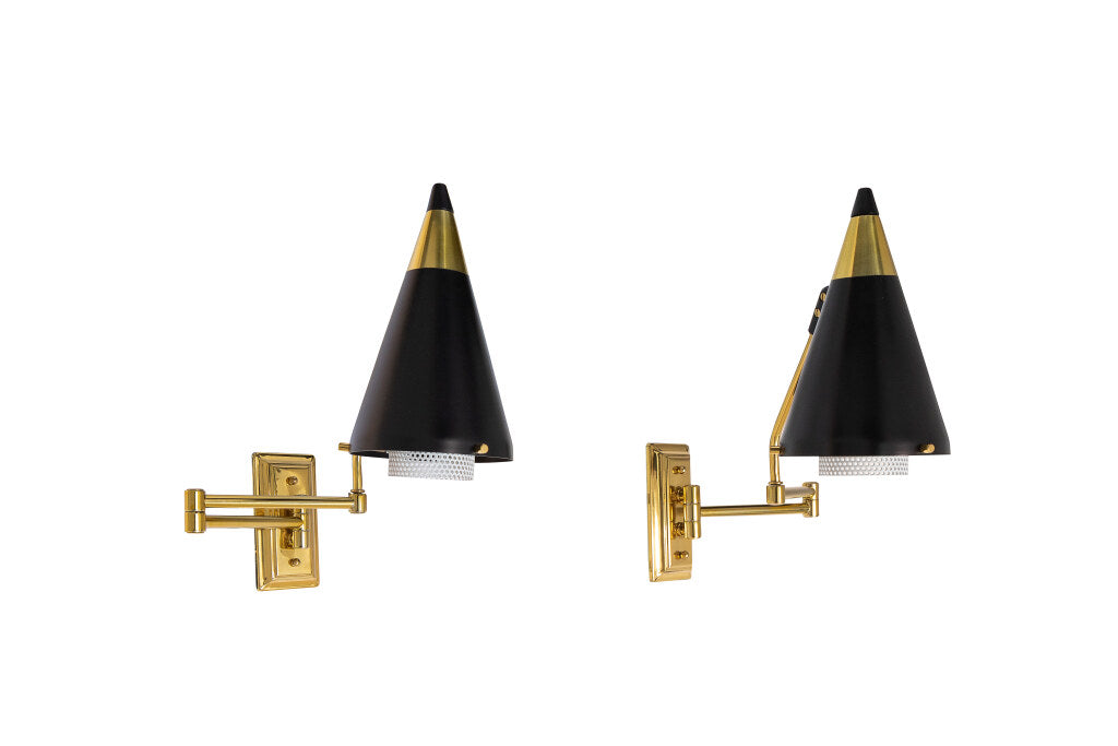 Patinated And Painted Iron One Light Wall Lanterns With Paneled Default