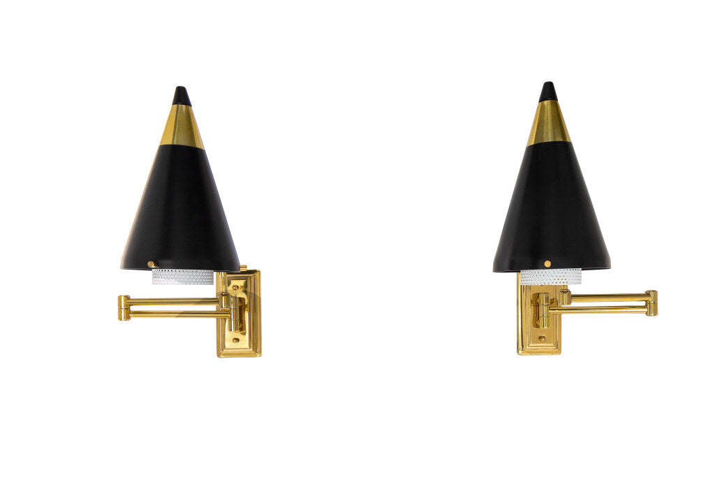 Patinated And Painted Iron One Light Wall Lanterns With Paneled Default