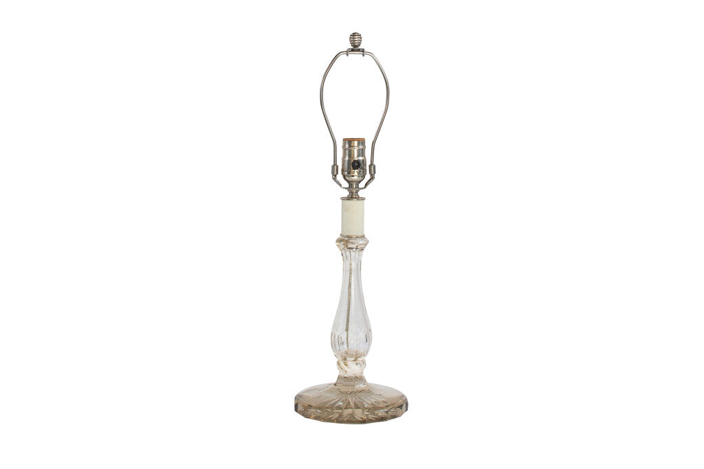Cut Crystal Table Lamp, England 19th Century Default