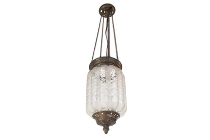 Molded Clear And Frosted Glass Anglo Indian Rise And Fall Lanter Default