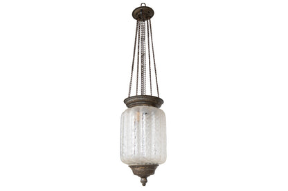 Molded Clear And Frosted Glass Anglo Indian Rise And Fall Lanter Default