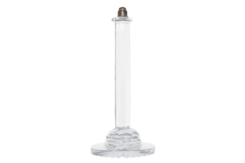 Cut Crystal Column Table Lamp, England 19th Century Default