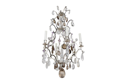 Silvered Bronze Clear, Amber And Amethyst  Rock Crystal L.XV Sty Default