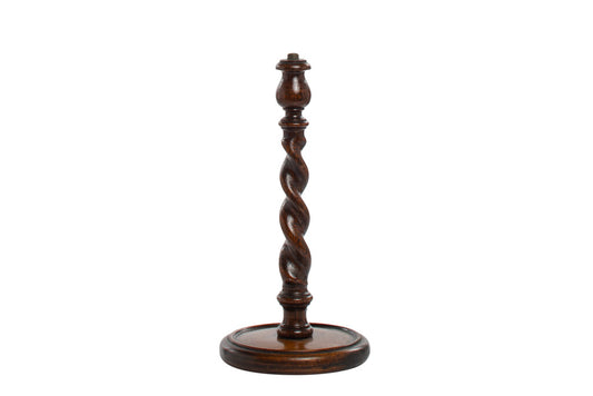 Oak  Barley Twist Table Lamp, England Mid - Late 19th Century Default