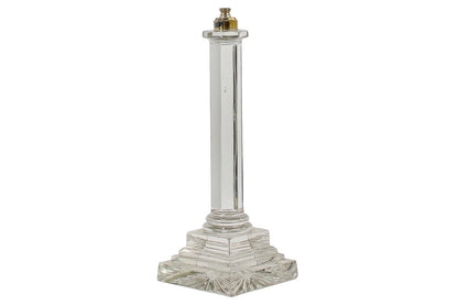 Cut Crystal Regency Column Table Lamp, England Early 19th Century Default