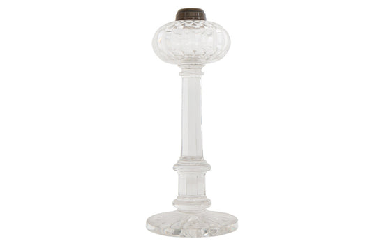 Cut Crystal Column Table Lamp With Font, England 19th Century Default