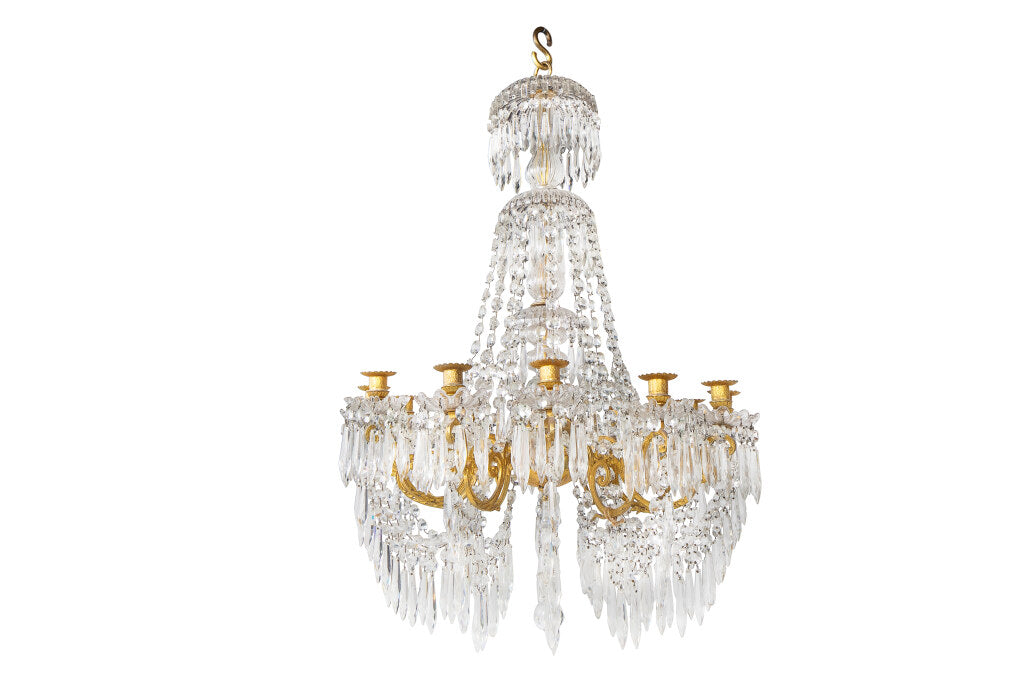 Gilt Bronze And Cut Crystal BACCARAT Twelve Light Chandelier, Fr Default