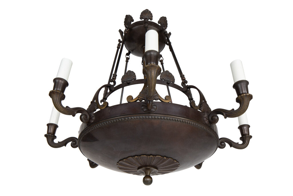 Painted Tole and Brass Sixteen Candles, Twenty-Five  Light Chand Default