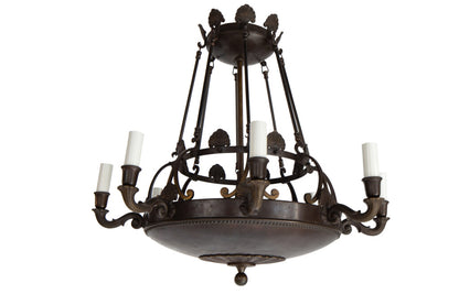 Painted Tole and Brass Sixteen Candles, Twenty-Five  Light Chand Default