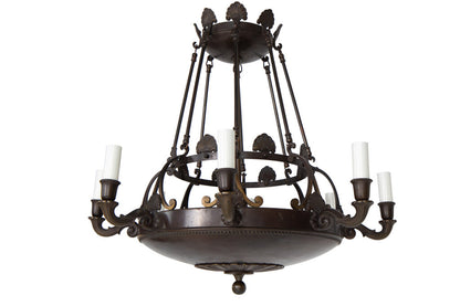 Painted Tole and Brass Sixteen Candles, Twenty-Five  Light Chand Default