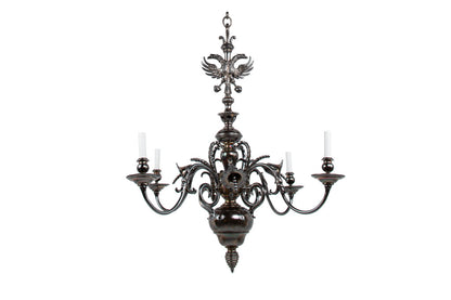 Silvered Bronze Baroque Style Double Eagle Crown Four Light Chan Default