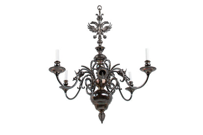Silvered Bronze Baroque Style Double Eagle Crown Four Light Chan Default