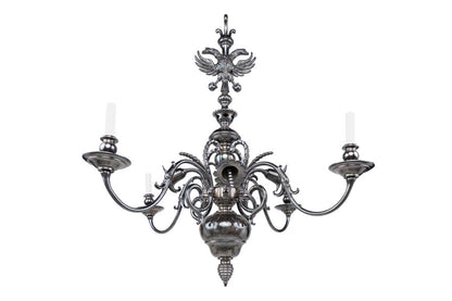 Silvered Bronze Baroque Style Double Eagle Crown Four Light Chan Default