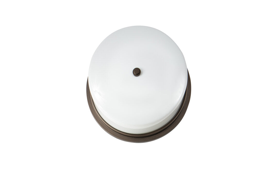 Opaline Glass And Brass Flushmount In The Manner Of A. JUGENDSTI Default