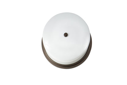 Opaline Glass And Brass Flushmount In The Manner Of A. JUGENDSTI Default