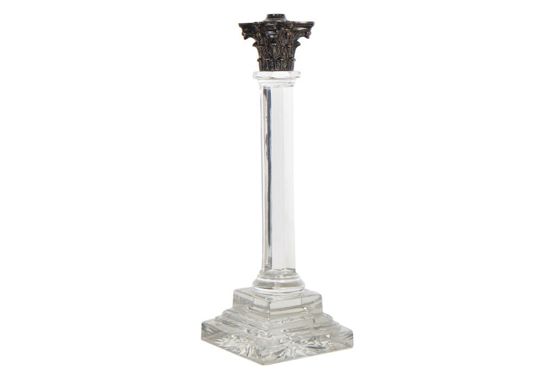 Cut Crystal Column Regency Table Lamp, England Early 19th Century