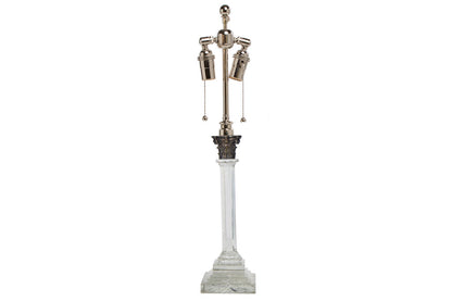 Cut Crystal Column Regency Table Lamp, England Early 19th Century Default