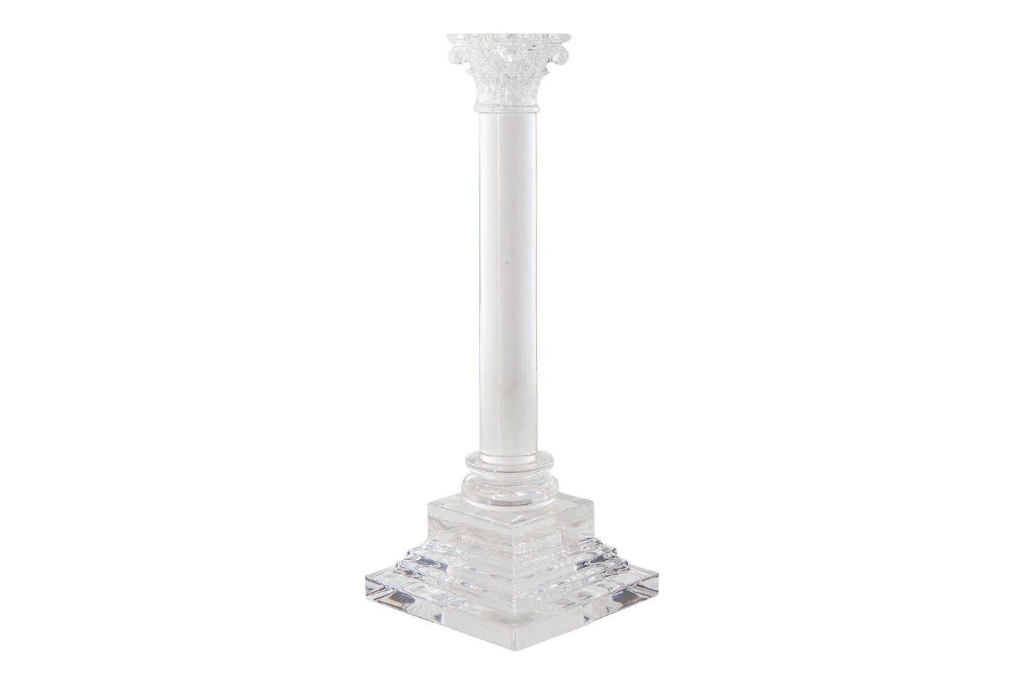 Crystal Column Table Lamp With Corinthian Capital