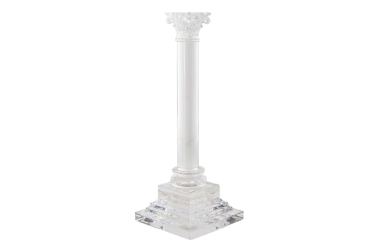 Crystal Column Table Lamp With Corinthian Capital