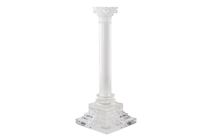 Crystal Column Table Lamp With Corinthian Capital