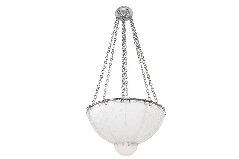Molded Glass Art Deco Pendant 