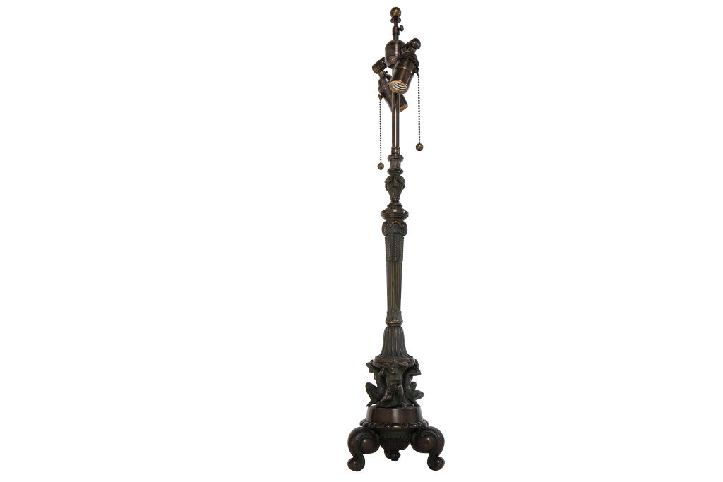 Bronze Figural Art Deco Table Lamp Signed "A. HAAG", Germany Ear Default