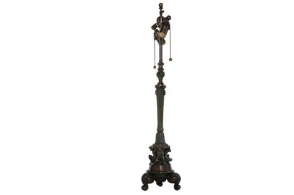 Bronze Figural Art Deco Table Lamp Signed "A. HAAG", Germany Ear Default