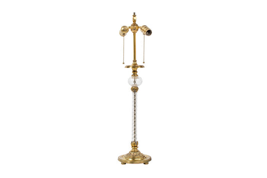 Cut Crystal And Gilt Bronze Dressing Table Lamp Attributed To E. Default
