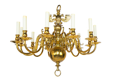 Polished Brass Baroque Style Double Eagle Crown Twelve Light Cha Default