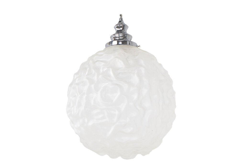 Molded Glass And Nickeled Brass Coral Motif,  Art Deco  One Ligh Default