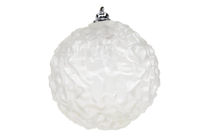 Molded Glass And Nickeled Brass Coral Motif,  Art Deco  One Ligh Default