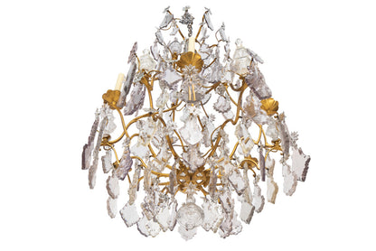Gilt Bronze And Crystal Pendalogues L.XV Six Light Chandelier, F Default