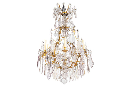 Gilt Bronze And Crystal Pendalogues L.XV Six Light Chandelier, F Default