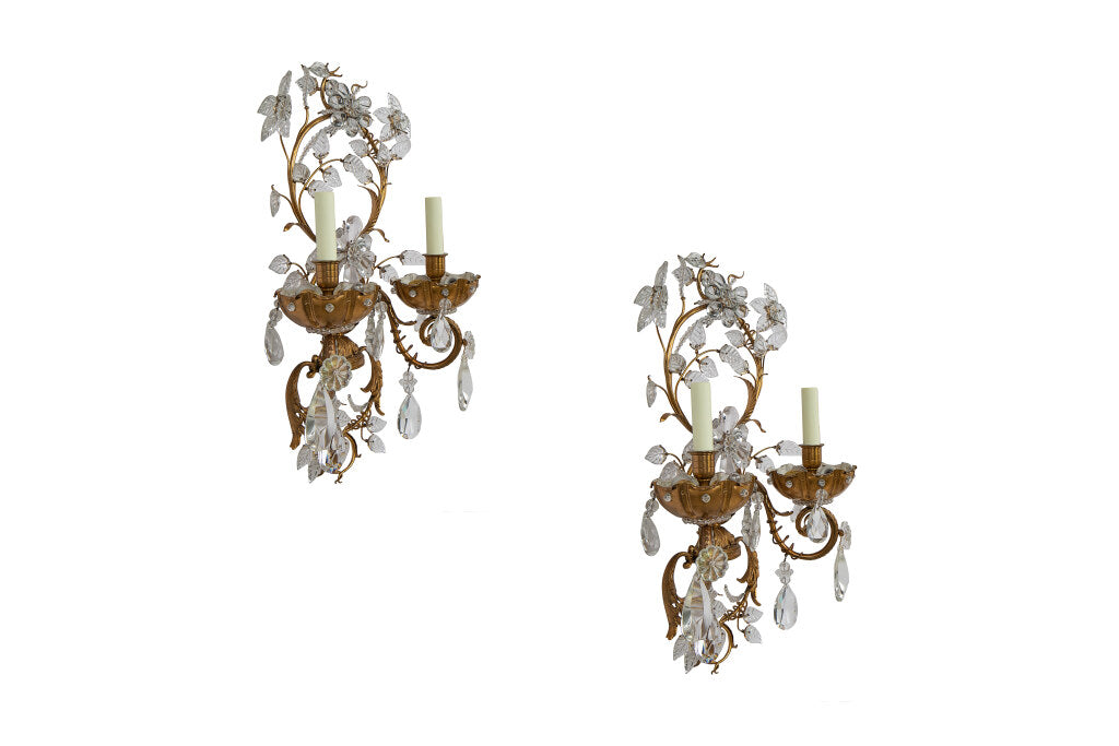 Gilt Bronze, Iron And Crystal Twelve Light Eight Arm Chandelier Default