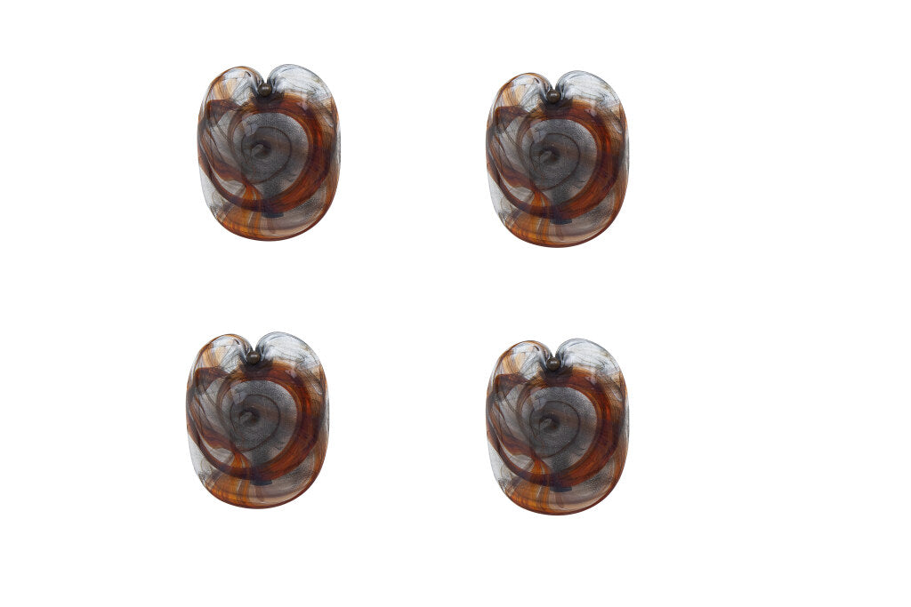 Hand Blown Colored Glass Set Of Four One Light Sconces, By  "LUT Default