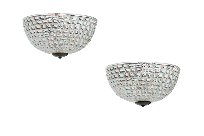 Venetian Glass Four Light Flushmounts By BAROVIER, Italy Early 2