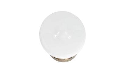 Industrial Opaline Glass And Chrome Flushmounts, France Mid 20th