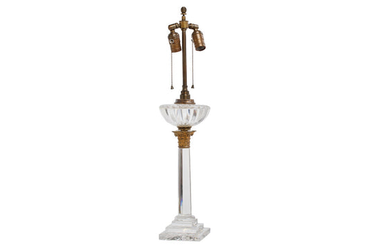 Crystal Regency Column Table Lamp With Gilt Bronze Capital And F Default
