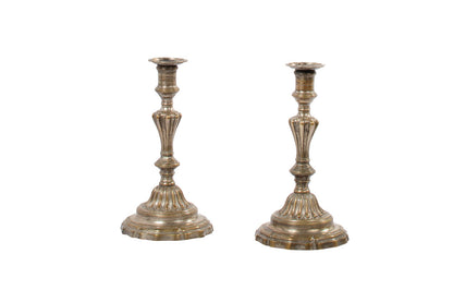 Silvered Bronze L.XV Candlesticks, France 18th Century Default