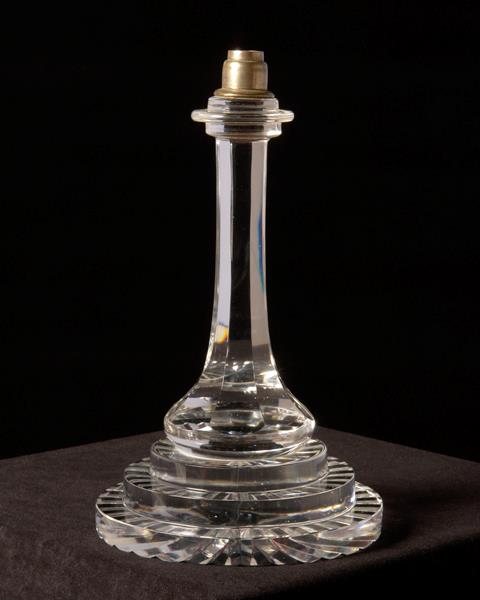 Cut Crystal Column Lamp, England 19th Century