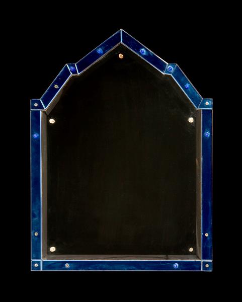ART DECO mirror with cobalt mirrored border, England, circa 1920